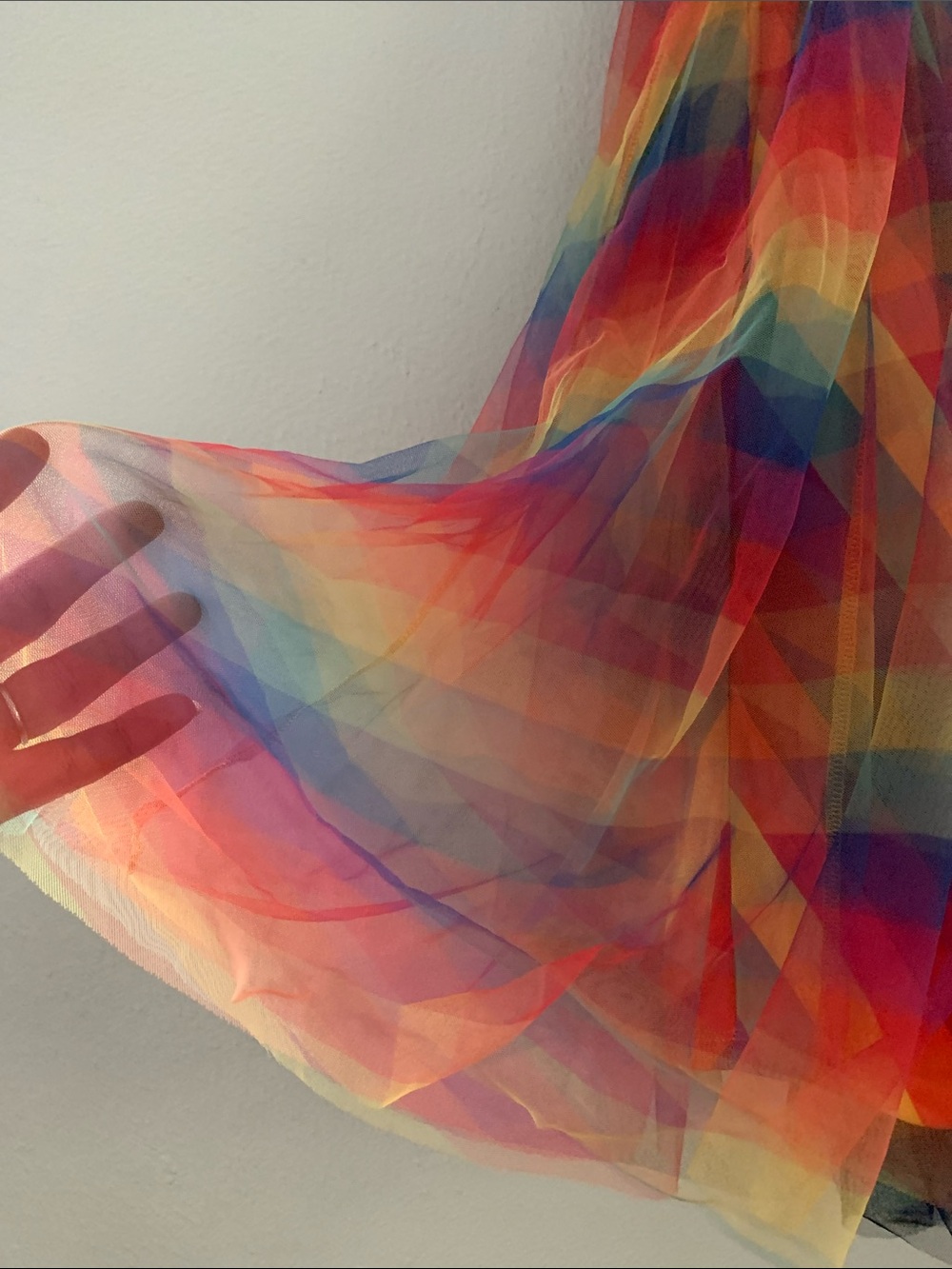 Torrid Rainbow Tulle Midi Skirt Size 0 Multicolor Elastic Waist - Picture 4 of 9